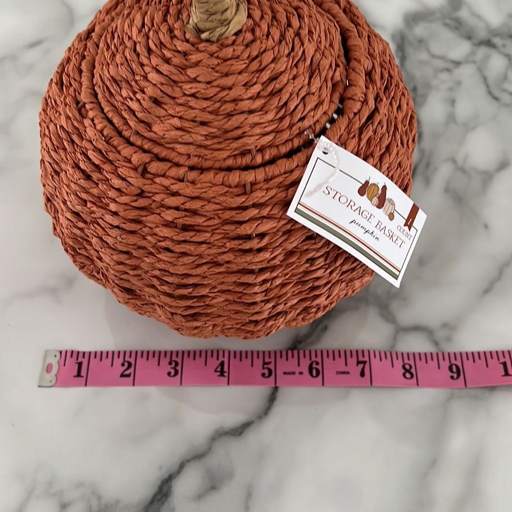Target 2023 - NWT - Pumkin & Apple Baskets with Removable Tops - Picture 13 of 14